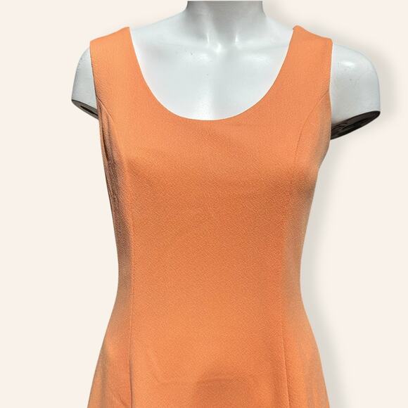 VTG Orange Sherbet Maxi Dress + Puff Sleeve Tie Jacket size 6 - Picture 6 of 12